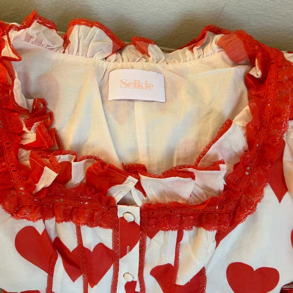 Selkie The Queen Of Hearts Libertine Blouse Small - Picture 5 of 8